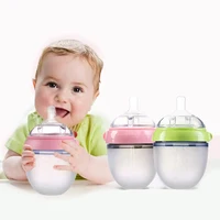 0-36 months baby silicone bottle 240ml 150ml with handle Baby photography accessories Baby boy Baby girl 3