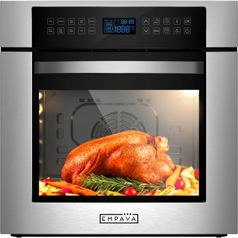 24" Electric Convection Single Wall Oven 10 Cooking Functions 360&deg; with Sensitive Touch Control