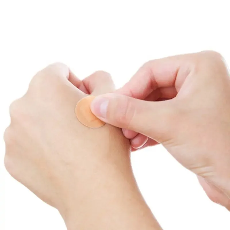 100pcs/set Skin Color Round Band Aid Waterproof Breathable Sticking Plaster for Wound Dressing Patch Circle Adhesive Bandages wound plaster patches medical bandages medical bandaids