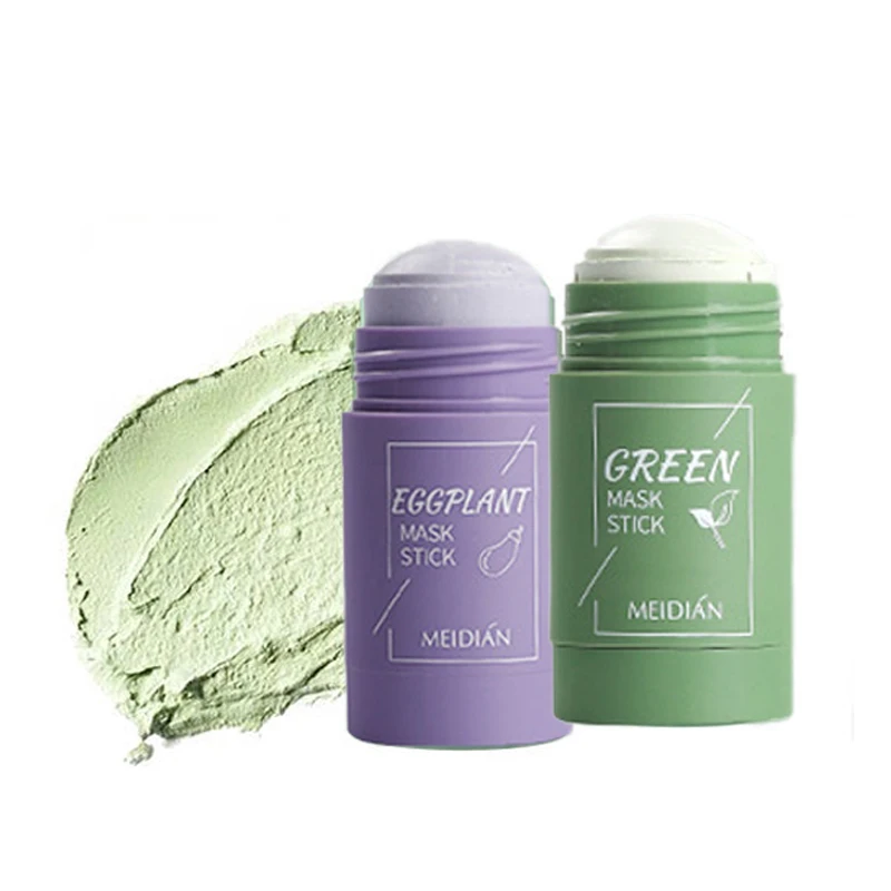 

Blackhead Remove Pores Purifying Green Tea Mask Control Moisturizing Cleaning Mask Acne Treatment Solid Face Mask Stick Oil 1pcs