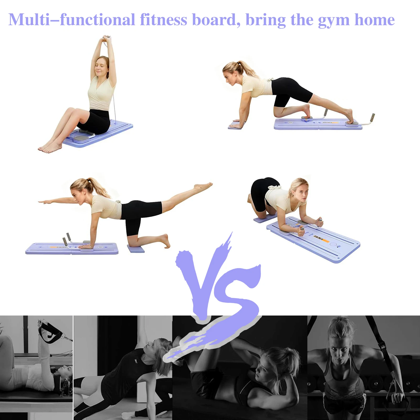 Vielseitiges Pilates-Board Ganzkörper-Trainingsboard Übungs-Sportgerät Pilates-Board für Zuhause Allround-Fitnessgerät – Detail 6