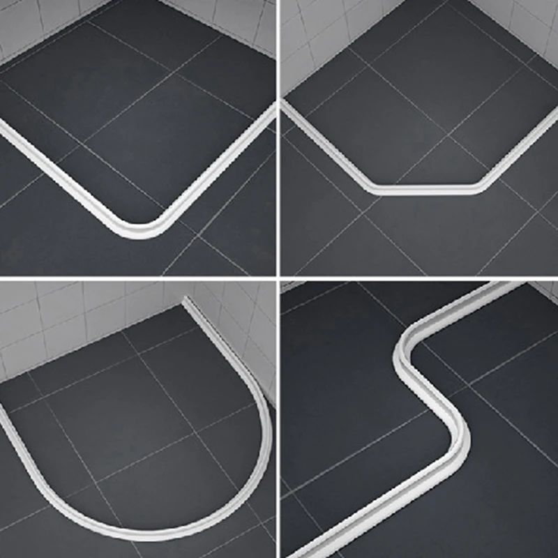 

1-3M Bathroom Water Stopper Silicone Retaining Strip Water Shower Dam Flood Barrier Dry And Wet Separation Blocker Kitchen