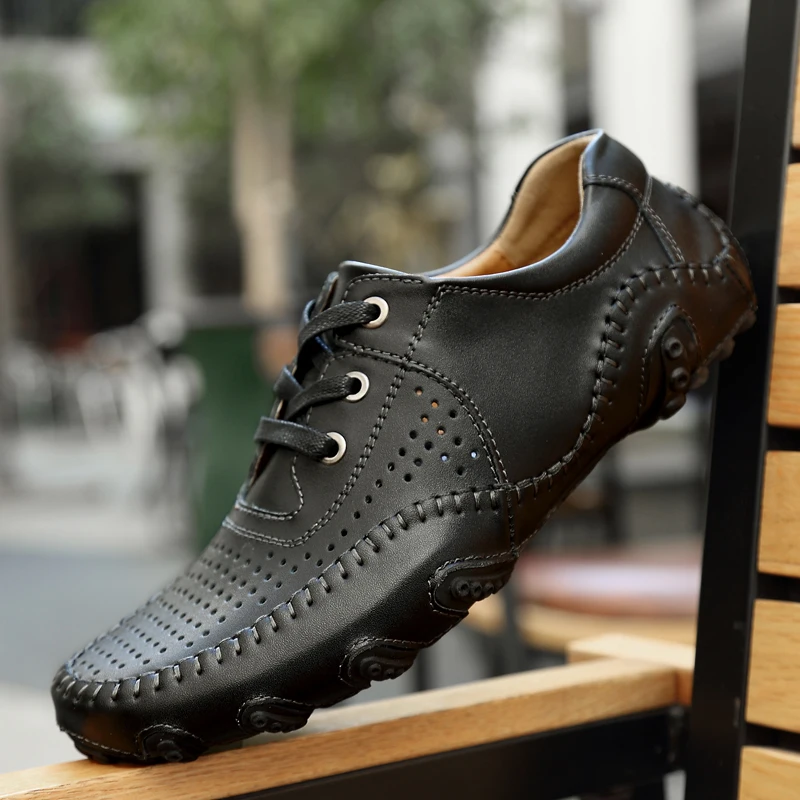 Golden Sapling Men's Party Loafers Breathable Casual Shoes Summer Wedding Flats Retro Moccasins Men Leisure Business Dress Shoe