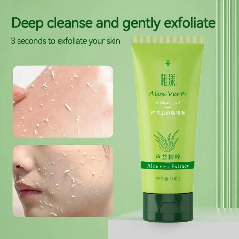 

100G Scrub Cream Aloe Vera Exfoliation Remove Dead Peeling Skin Whitening Moisturise Face Skin Repair Body Nourishing Gel M0M3