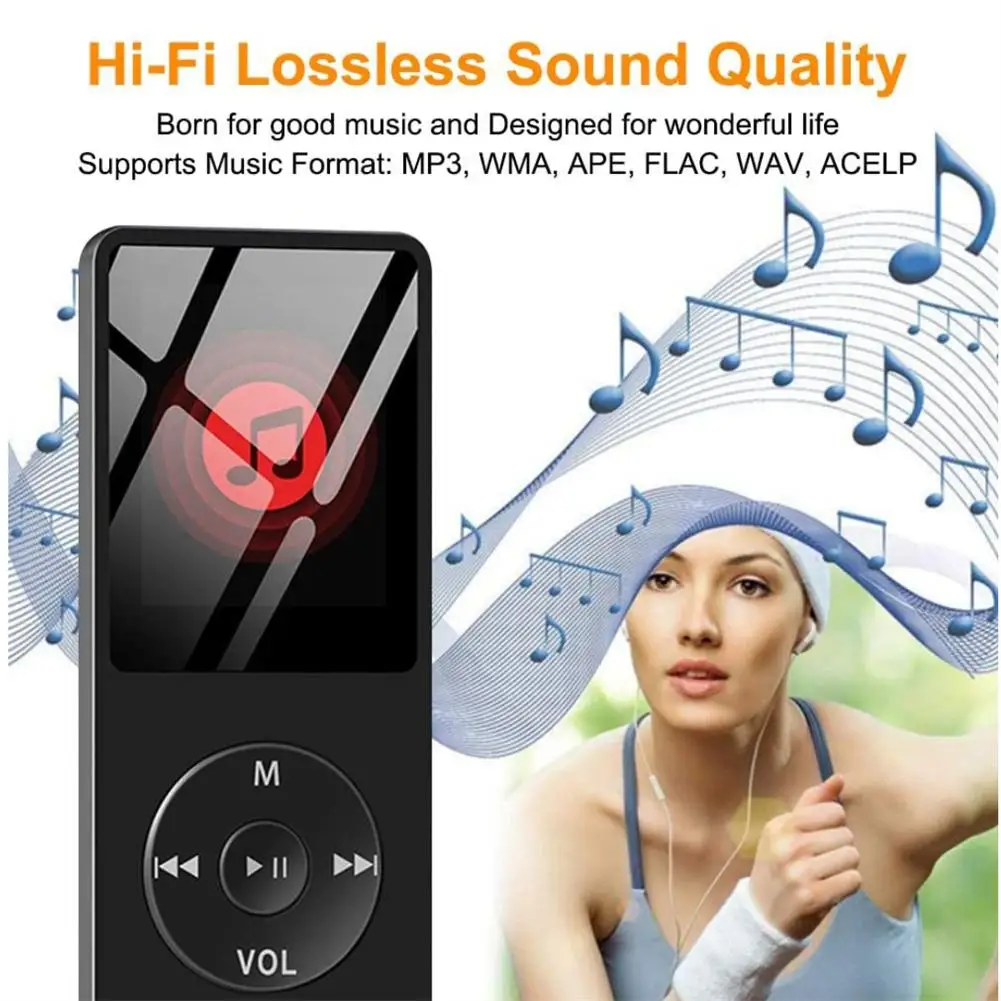 Hifi Mini Mp3 reproductor de música Deportes Walkman con