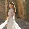 Glamorous Wedding Dresses Simple Satin Bridal Gowns Lace Appliques 2024 V-Neck Long Sleeves Mermaid Vestidos De Novia Customized 4
