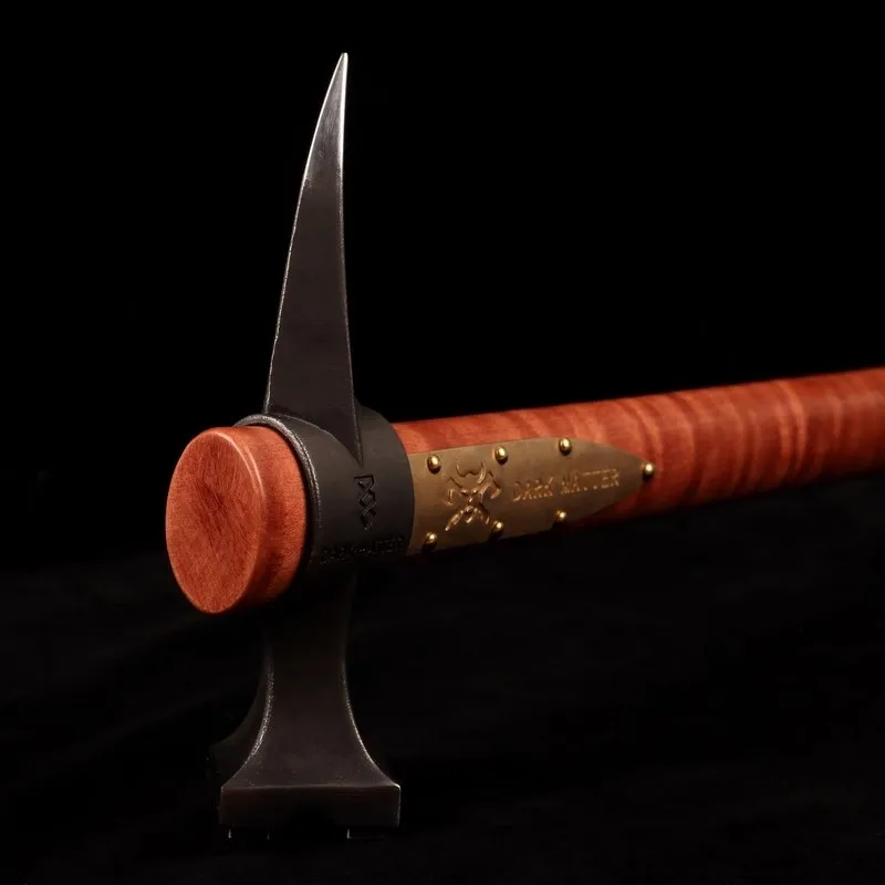 High Quality European Armor-Breaking Hammer Medieval French War Hammer Outdoor Camping Skd11 Material Decorative Ornament Hammer 3