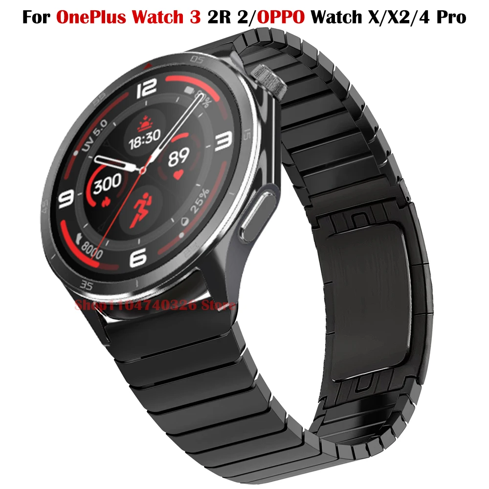 Luxury Stainless Steel Strap - Premium Metal Bracelet Wristband, 22mm