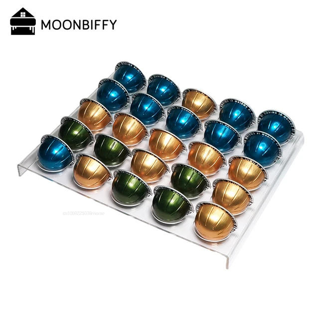 Coffee Capsule Storage Tray Drawer Insert Organizer Holds 25 Pods  Compatible With Nespresso Vertuo Vertuoline Pods - AliExpress