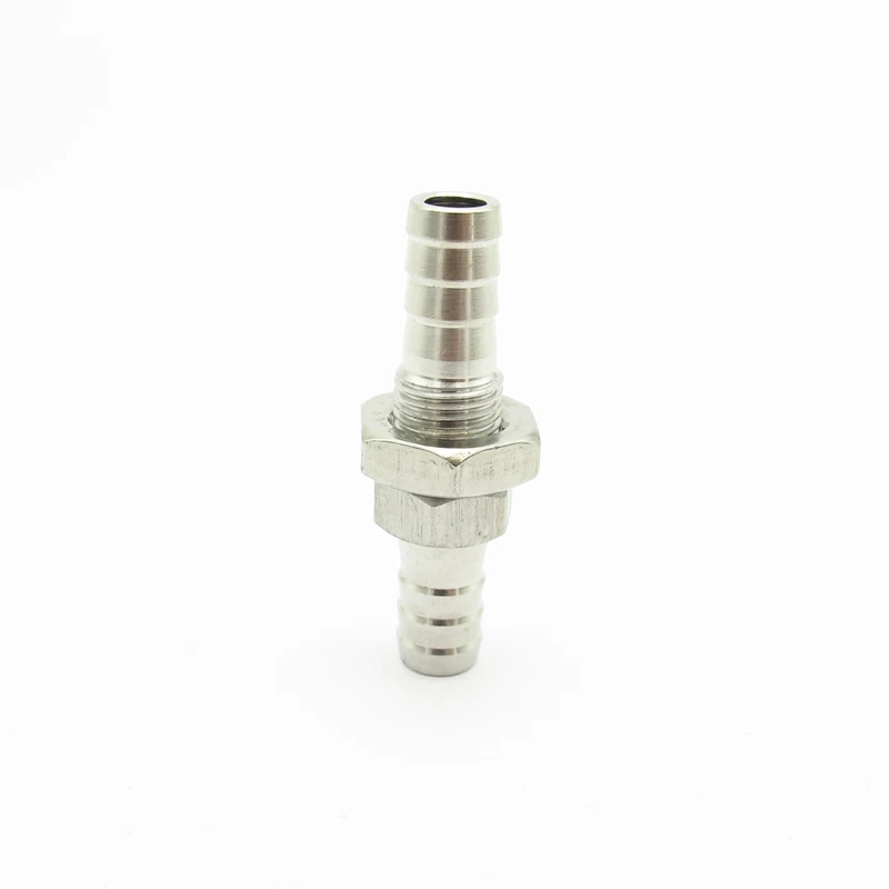 4mm 6mm 8mm 10mm 12mm 14mm 16mm 19mm Hose Barb Bulkhead 304 Stainless Steel Barbed Tube Pipe Fitting Coupler Connector Adapter
