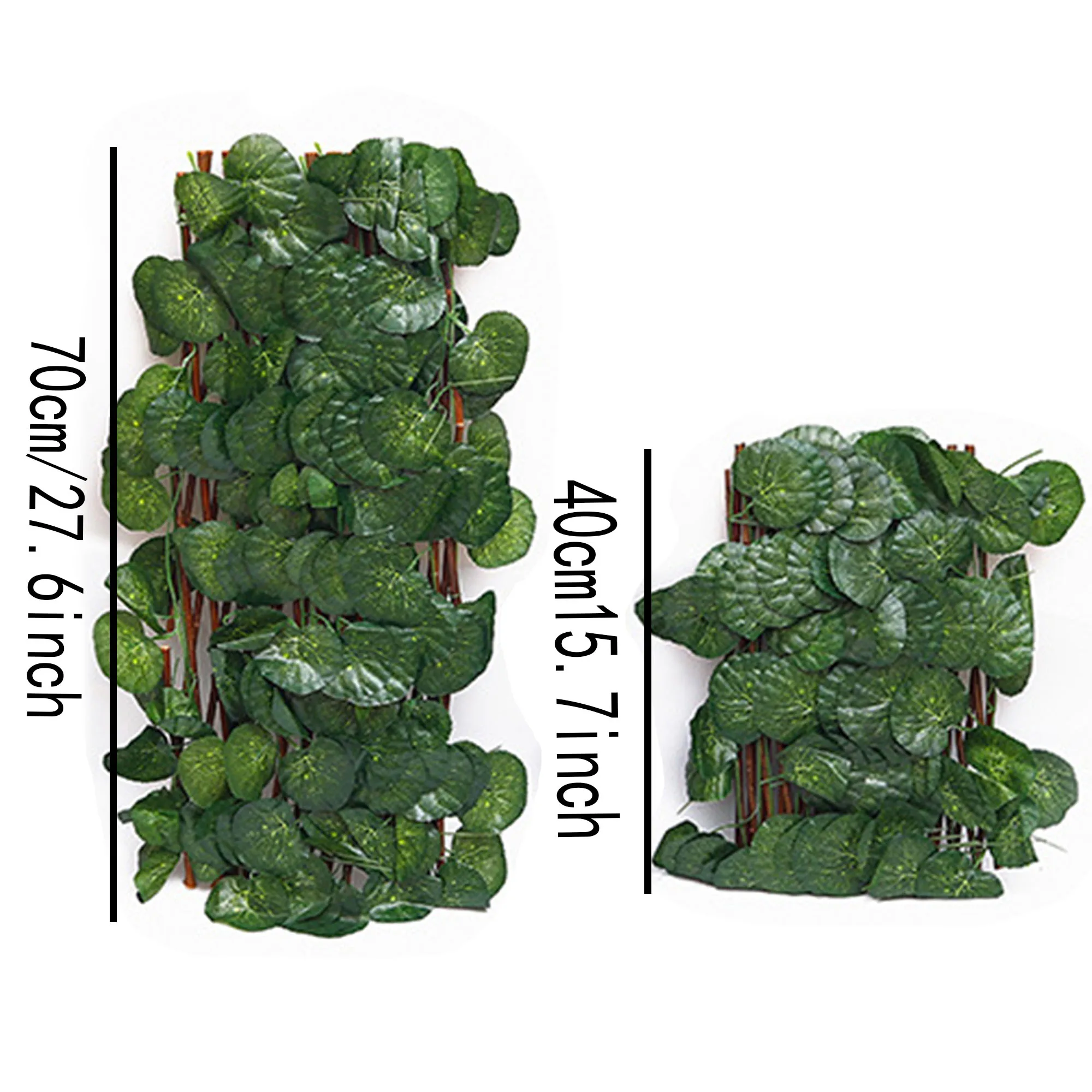 Scalable leaf fence privacy willow bar fence balcony pole hanging wooden frame suitable for balcony courtyard decoration