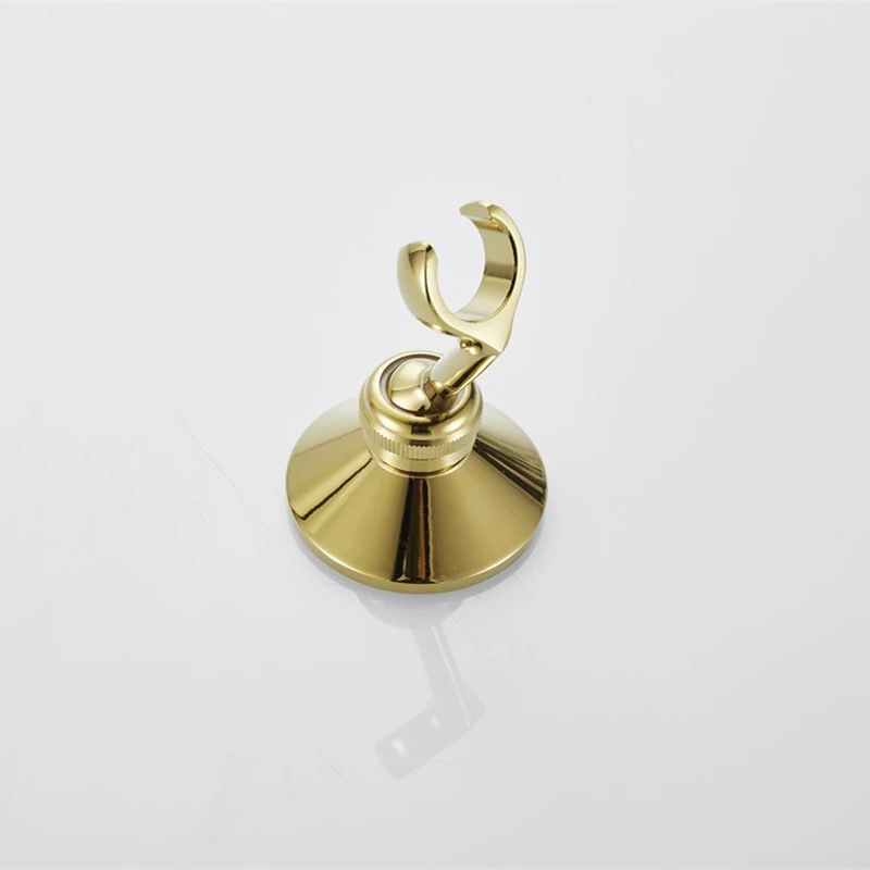 Shower Mounting Brackets Gold Brass Swivel Handheld Shower Holder Head Seat Rack Bathroom Parts Bath Accessories