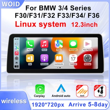 12.3'' 1920*720 For BMW 34 Series F30 F31 F32 F33 F34  Car Multimedia Player Touch Screen Display Wireless Carplay Android Auto