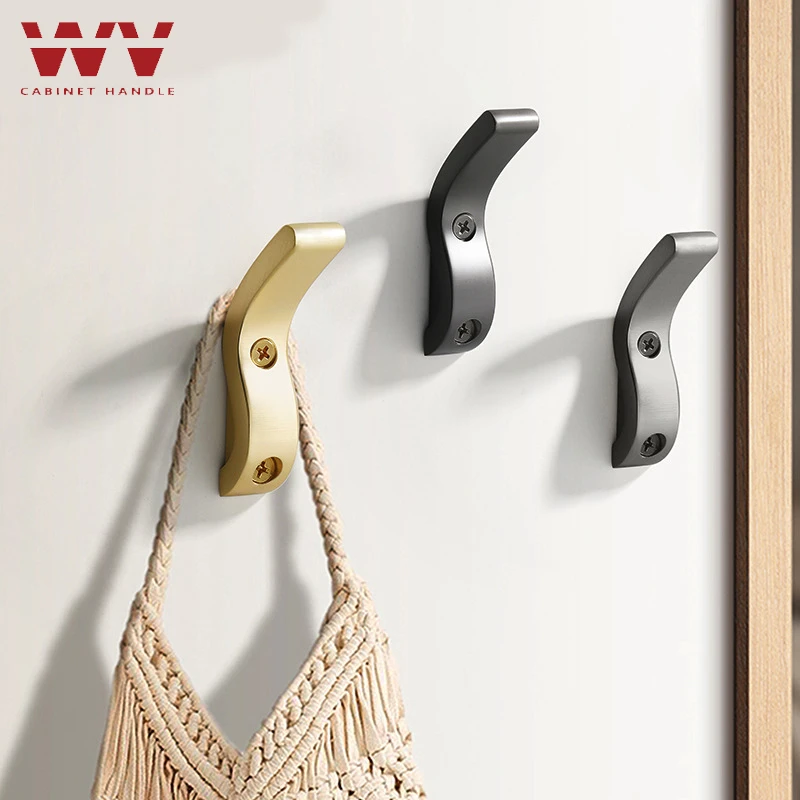 Wv S Type Wall Hanging Clothes Hook Bedroom Robe Hook Living Parlor Coat Hook Bedroom Robe Hook