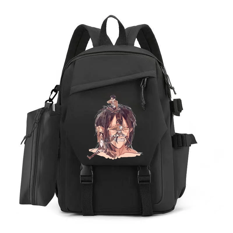 

Aot Eren Attack on Titan Shingeki No Kyojin Anime School Backpack for Teenage Girls Boys Bagpack Student Backpack Laptop Bookbag