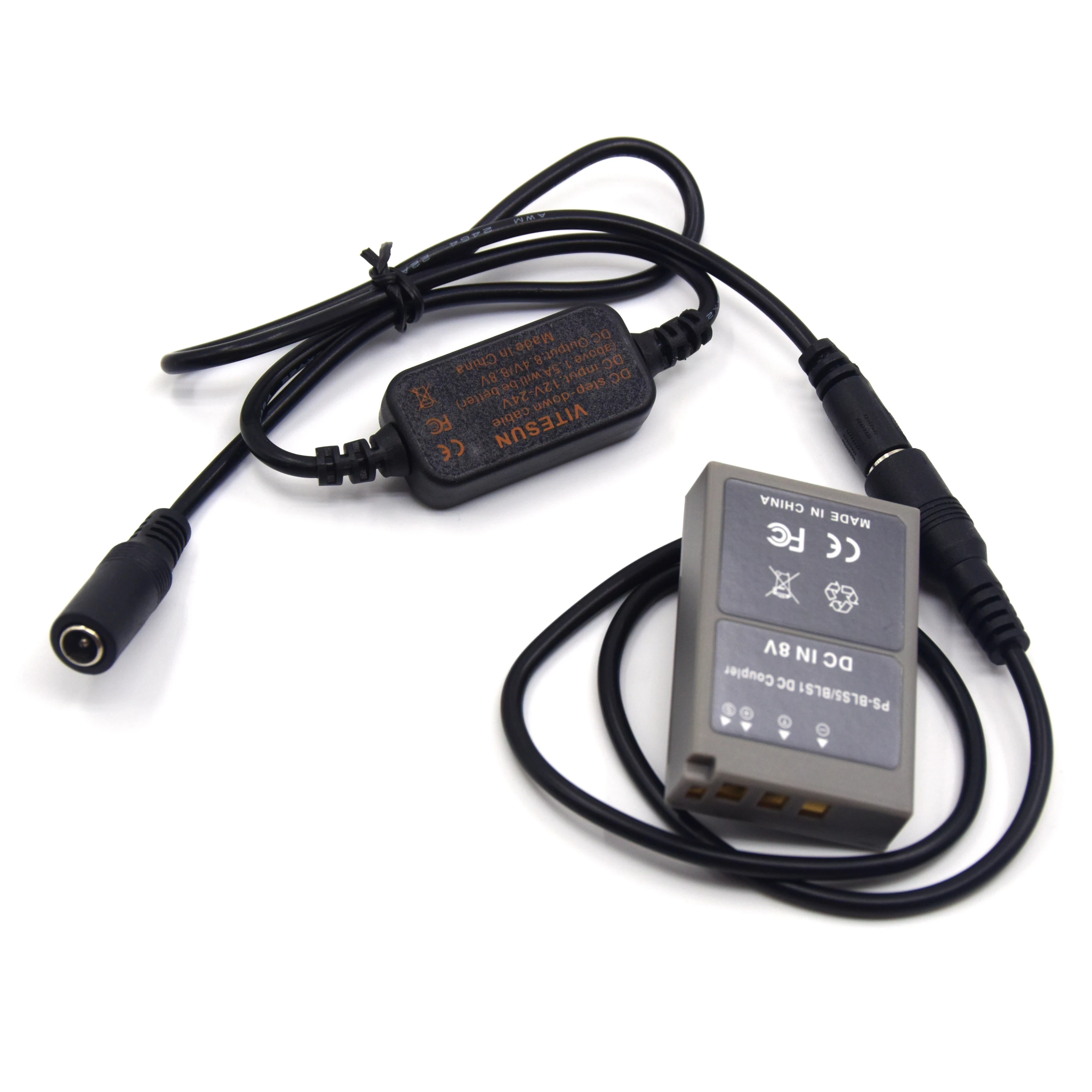 

Power Cable Step-Down PS-BLS-5 BLS5 Dummy Battery for Olympus OM-D E-M10 Mark II III PEN E-PL7 E-PL5 E-PL2 E-PM2 Stylus 1 1S