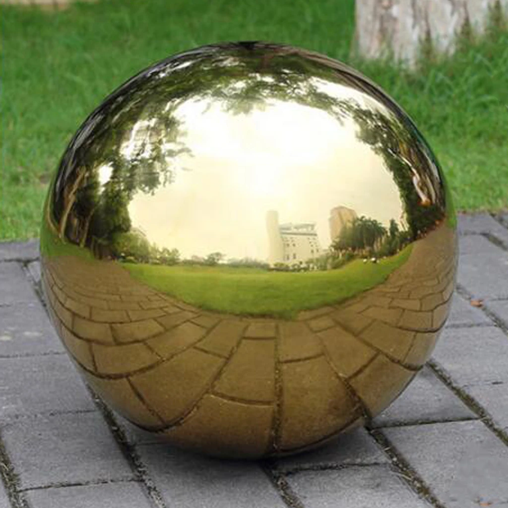 High Gloss Glitter Stainless Steel Ball Sphere Mirror Sphere Hollow Ball for Home Outdoor Garden Decoration Ornament 76mm~138mm