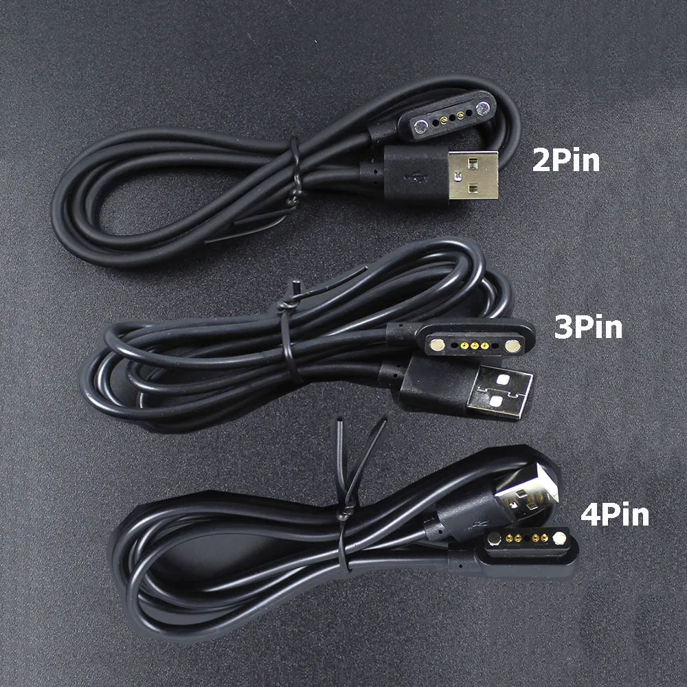 Magnetic USB Charging Cable with Pogo Pin Connector and Power Port