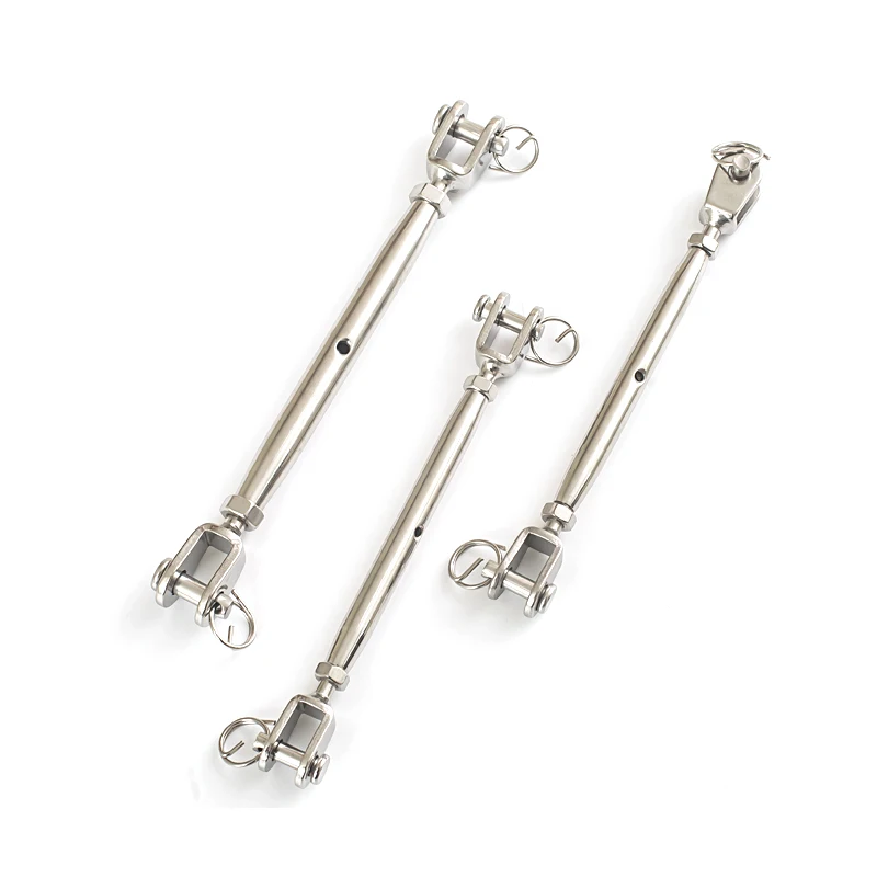 Marine Sailboat 316 Stainless Steel Rigging Screw Closed Body Jaw Turnbuckle,Wire Rope Tensioner Length Adjuster Clamps M5-M16
