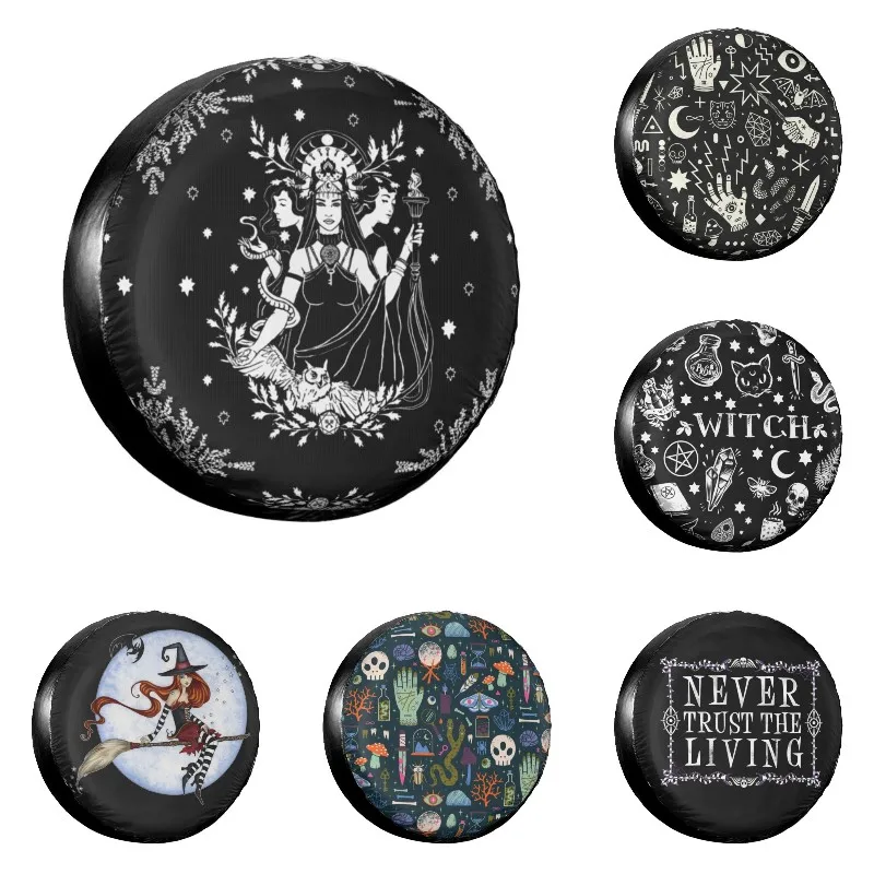 

Тройная богиня Hekate, запасная крышка для колес, искусственная сумка, чехол для Jeep Hummer, Goth, Затемненные аксессуары для Хэллоуина, автомобиля ведьмы