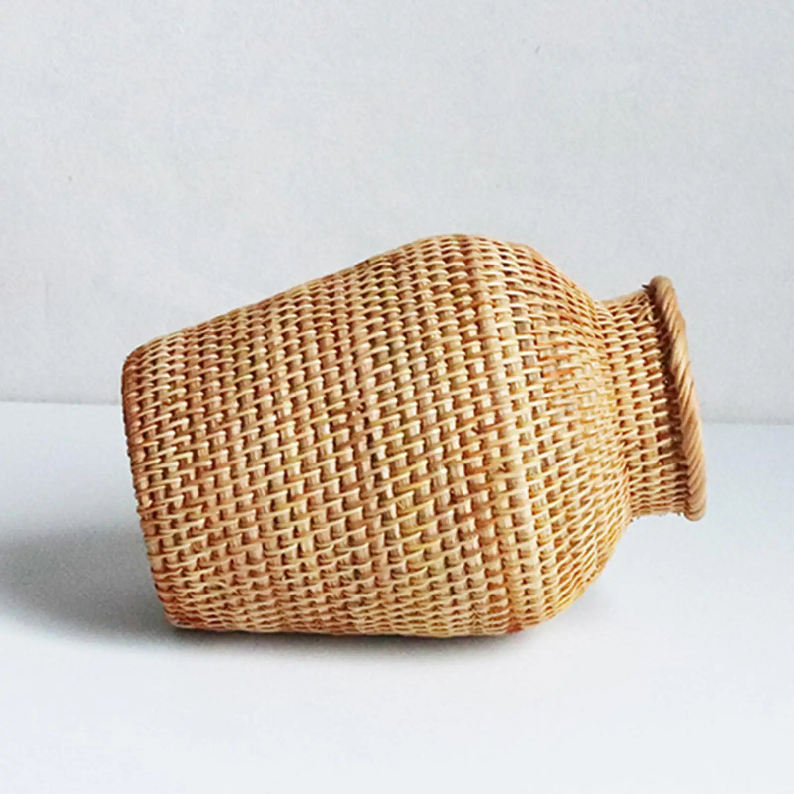 Hand Woven Rattan Flower Basket Vase Planter Basket Floral Arrangement Plant Pot