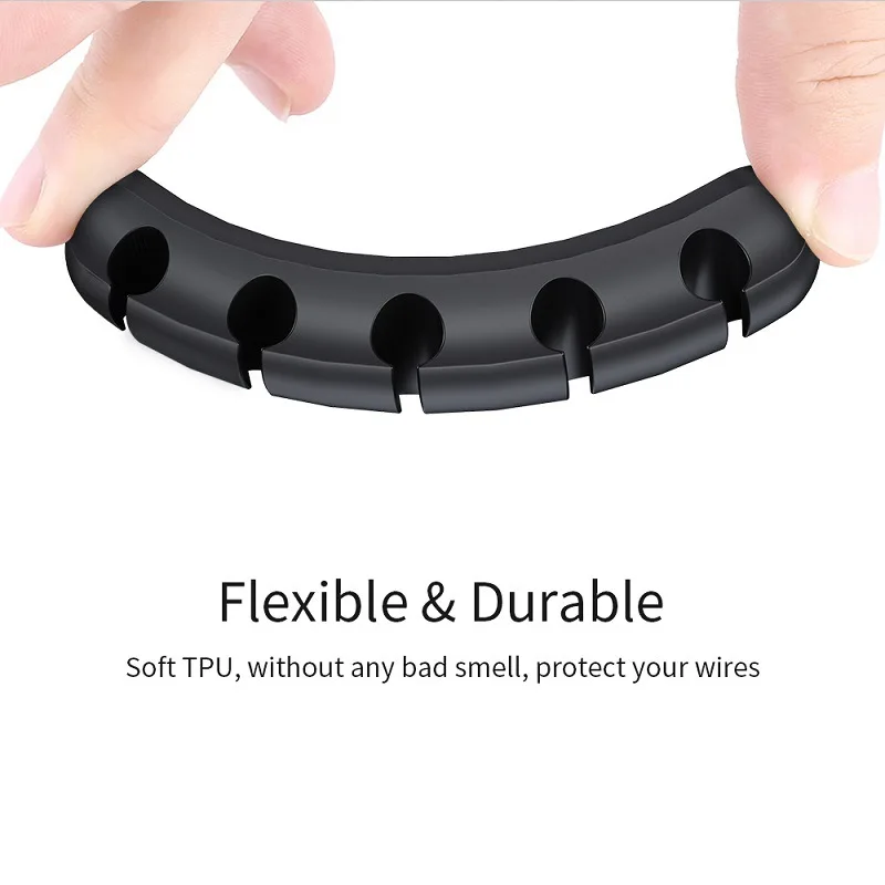 Self-Adhesive Power Cord Cord Manager Fixed Chuck Plug Mouse Cable Headset Winder Mobile Phone Data Cable Card Silicone 3/5/7 cable organizer