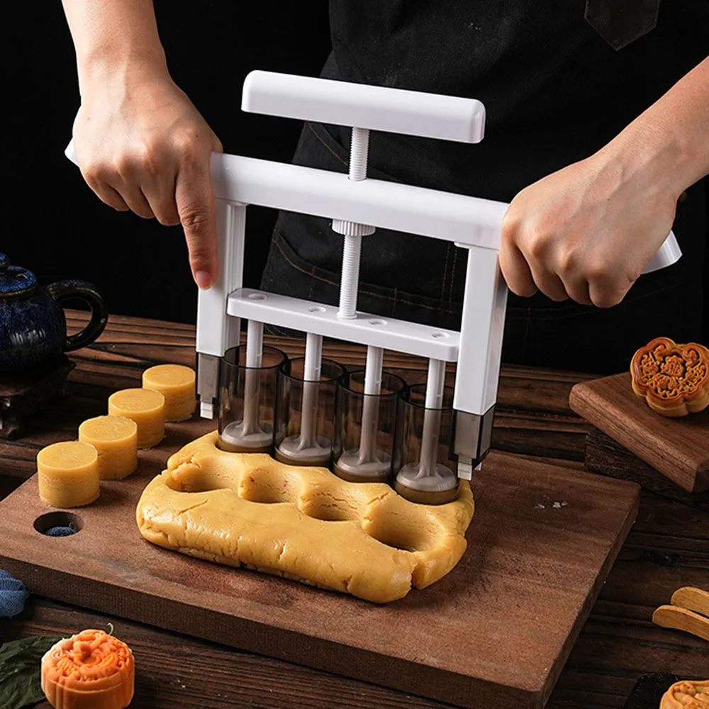 Mooncake Mold Filling Dispenser Cookie Stamps IY Hand Pressure Baking Fondant Decoration Tools Kitchen Food Pastry Stress Mold