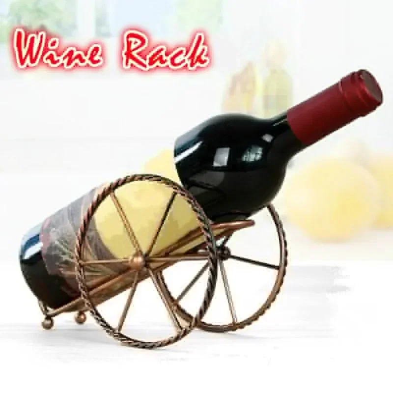 Handmade Plating Wine Racks Home Kitchen Bar Accessories Practical Wine Holder Bottles Decor Display Shelf and Racks wine glass holder rack