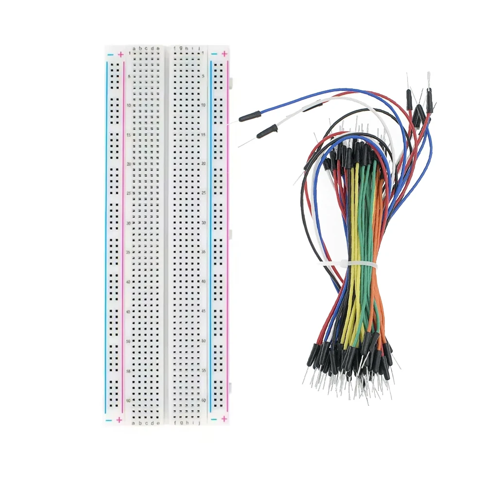 Kit Breadboard MB-102 Con Modulo Alimentazione E Cavi Jumper &ndash; 830 Punti Di Contatto