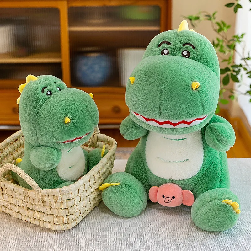 Funny Cute Giant Fat Big Mouth Dinosaur Plush Toy Cartoon Stuffed Animal Soft Baby Accompany Doll Sleeping Pillow for Girls Gift