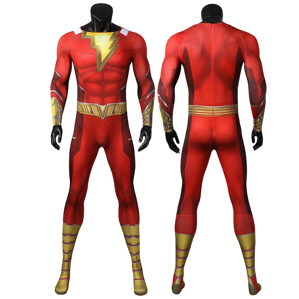 Disguise Billy Zentai Suit Red Man Cosplay Costume Outfit with Suit and Cloak 3D Printed Halloween Spandex Bodysuit