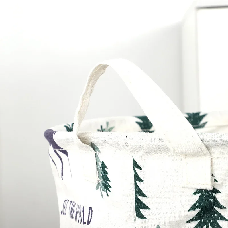 Large Capacity Fabric Laundry Basket Folding Waterproof Clothes Storage Basket Home Children Toy Sundries Storage Bag Organizer 3