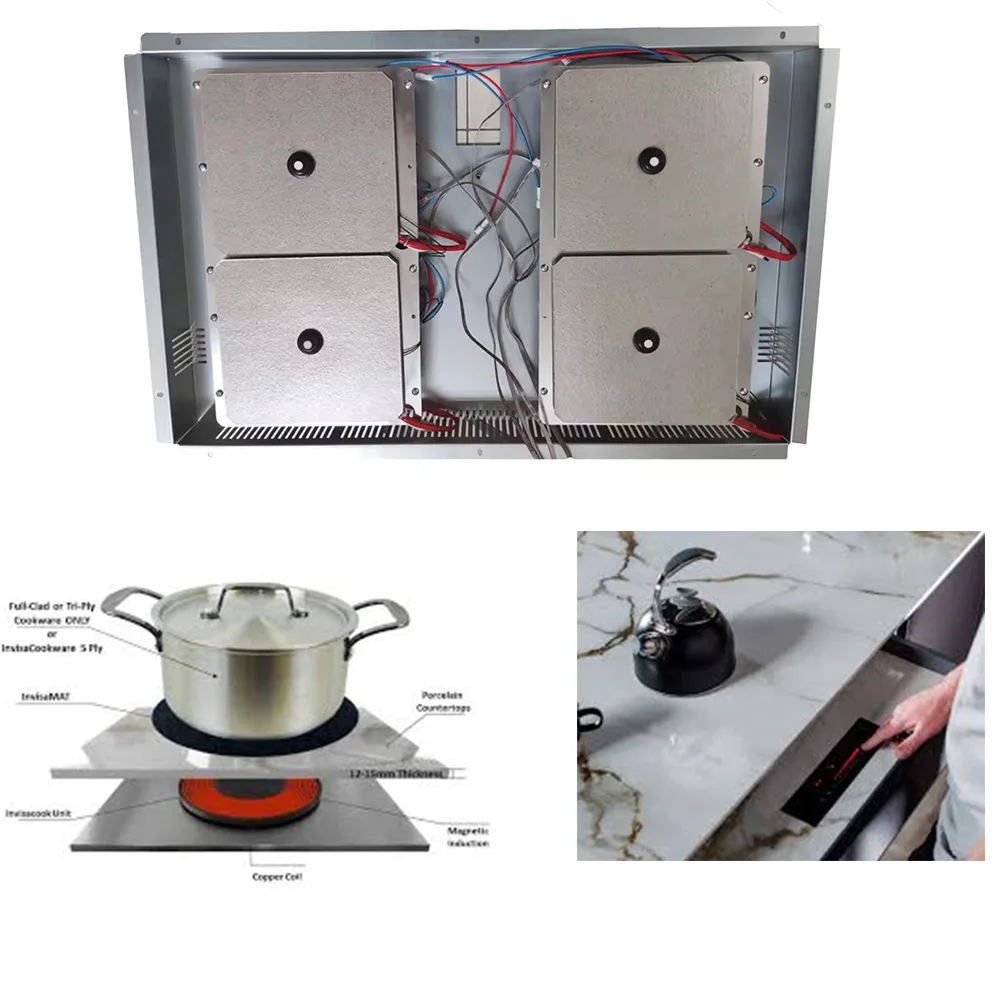 8000W Touch Control Electric Plate Induction Stove Hidden 4 burner Induction Cooker
