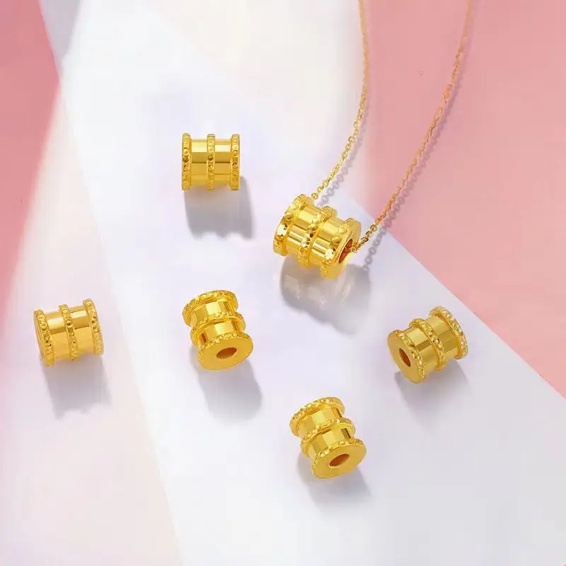 AU999 pure gold necklace female 24K clavicle chain small waist pendant simple temperament jewelry necklace metal seal