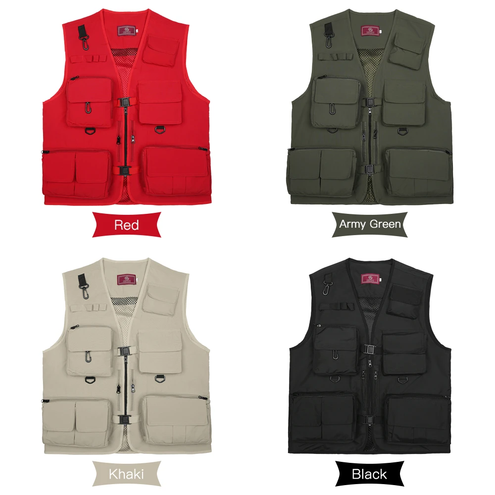 Fishing Vest Fly Fishing Vest Summer Multi Pockets Mesh Vest For Men