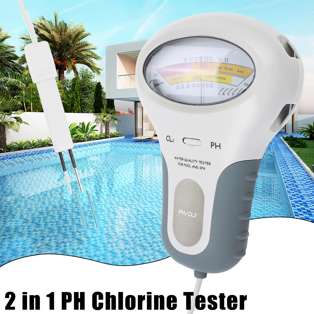 For Pool Aquarium Water Quality Testing Device PC102 PH Tester CL2
