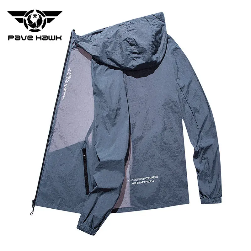 Summer Ultrathin Sunscreen Clothing Men Windbreaker Outdoors Hiking Camping Climbing Cycling Running Jackets Male Sport Top