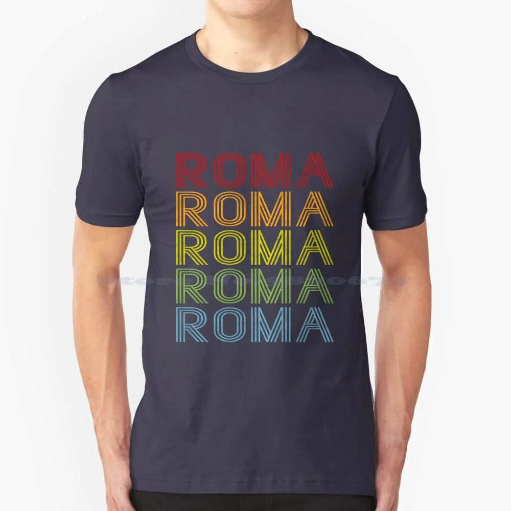 Maglietta Con Nome Roma-Roma Vintage Retro Roma Nome Articolo Regalo Maglietta 100% Cotone Tee Roma Nome Nome Nome Nome Ultimo Nome