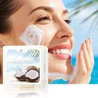100g B + lait de coco bio pur extrait de plante savon fait main traitement du visage acné savon au lait de chèvre 2