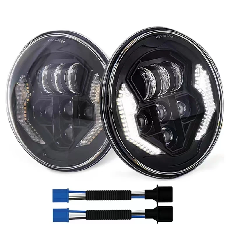 

7 inch LED Headlight for Jeep Wrangler JK Car Led Lights 45W 12V Hi/Lo Beam DRL Turn Signal Waterproof for TJ CJ LJ Off-Road Car
