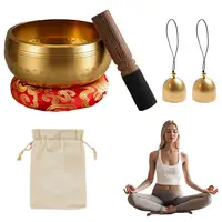 Tibetan Singing Bowl Set Stress Relief Tool Yoga Meditation Chanting Bowl For Yoga Chakra Healing Mindfulness Stress Relief - Image 6