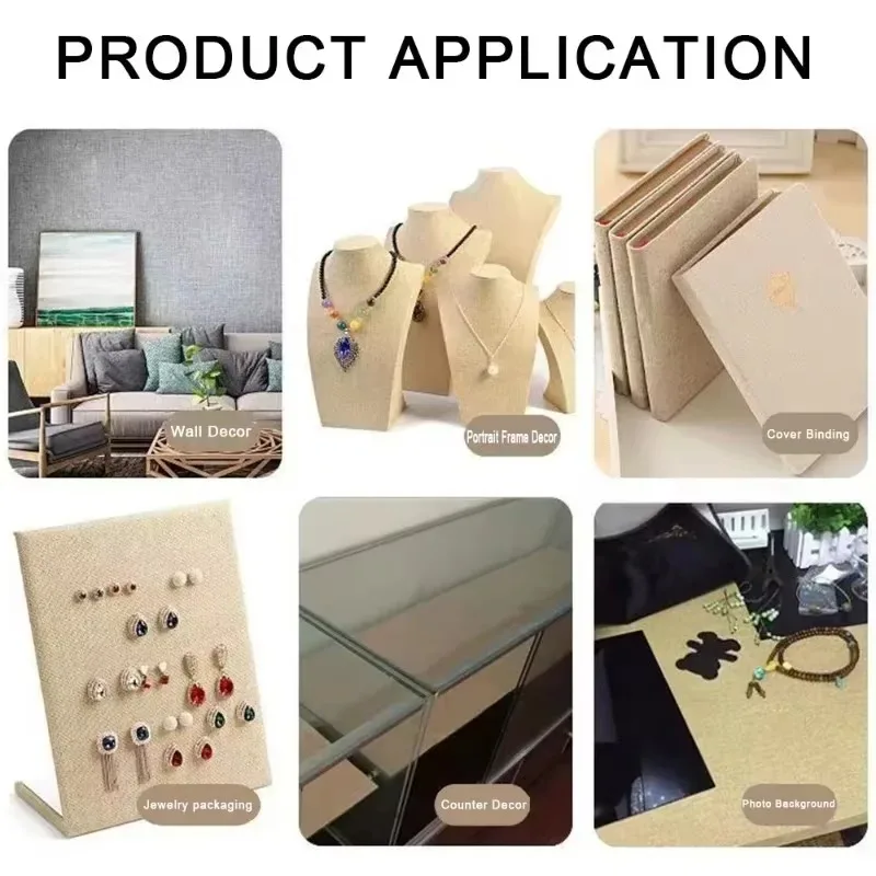 Linen Repair Patch Self Adhesive Linen Fabric Adhesive Durable Linen Cloth for Sofa Furniture Car Seats Office Chairs Boxes Handicraft Handmade DIY