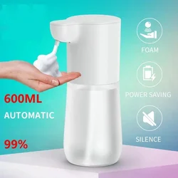 Automatic Touchless Foaming Soap Dispenser with USB Rechargeable and Adjustable Settings, 380ml Capacity (600ML)
