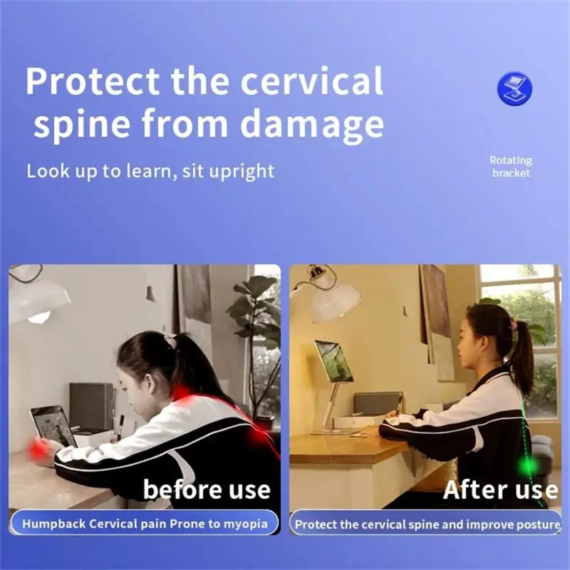 알루미늄 태블릿 스탠드 책상, 조정 가능한 접이식 거치대, 아이패드 태블릿 노트북용, 책상 라이저, 360 ° 회전 브래킷 지지대