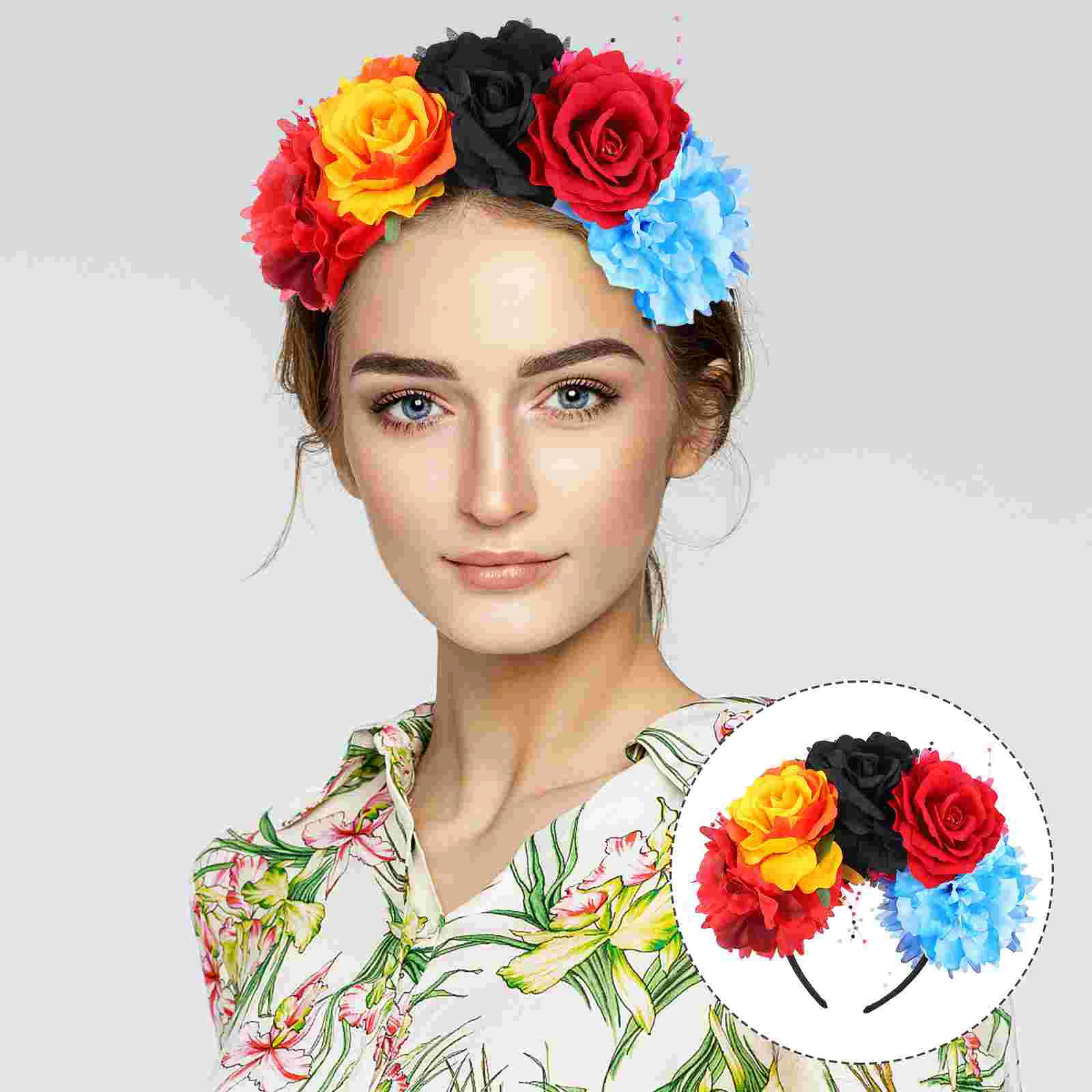 

Peony Headband Flower Crown Flowers Girl Headpiece Fabric Tiara for Women