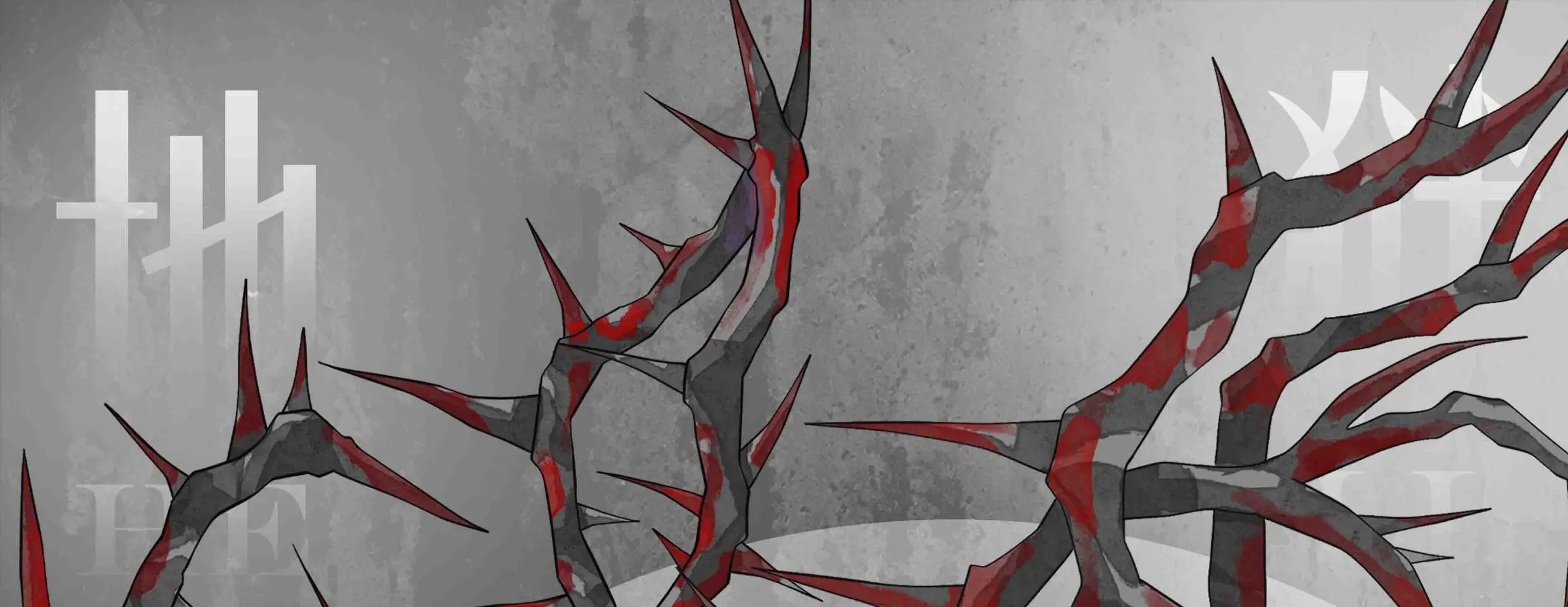 가시 배경 와시 펫 테이프 다크 스타일 저널