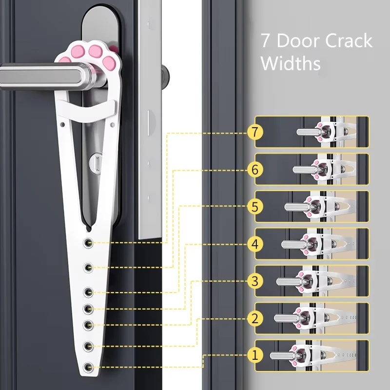 Adjustable Elastic Cat Door Holder Latch Punch-Free Gate Lock Keep Cat Dog Out from Entering Door Holder Latch Pet Supplies cat door pet door