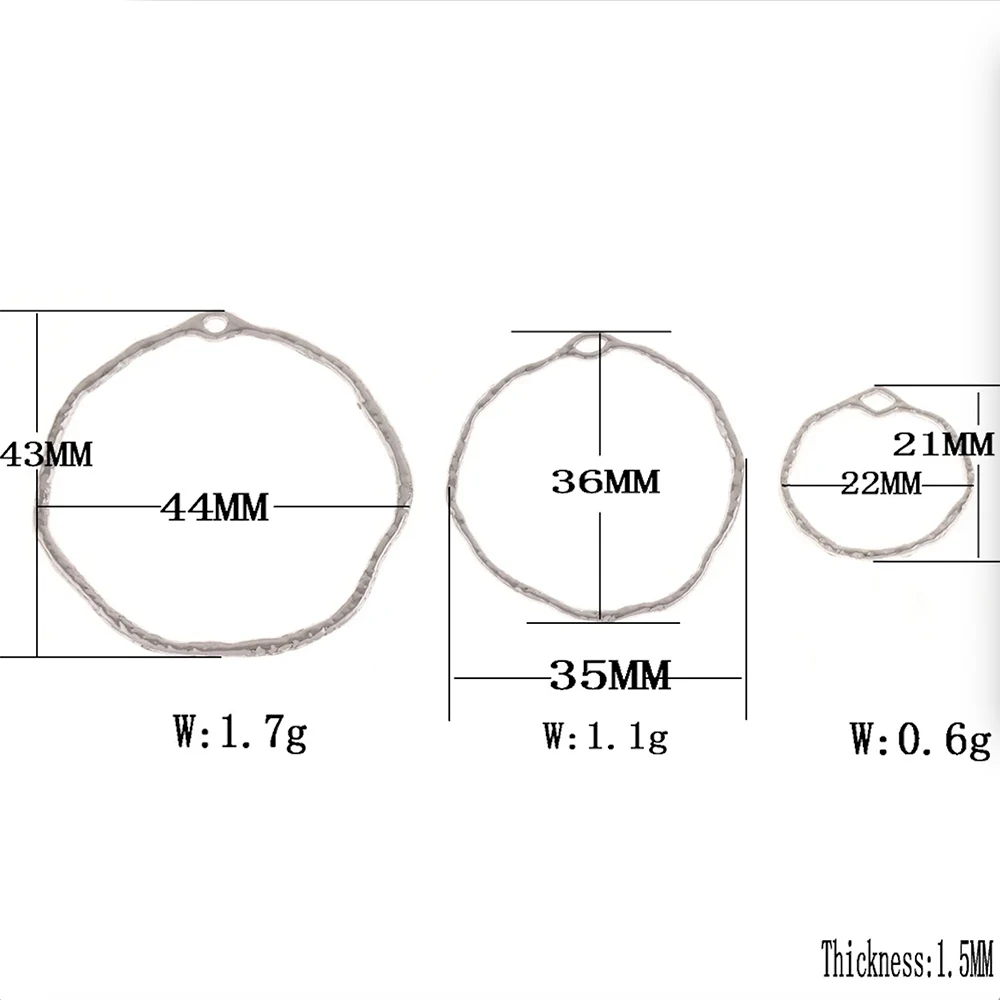코디 얼 디자인 100Pcs 44MM 36MM 22MM 쥬얼리 액세서리/귀걸이 결과/손으로 만든/아연 합금 부품/둥근 모양/보석 만들기