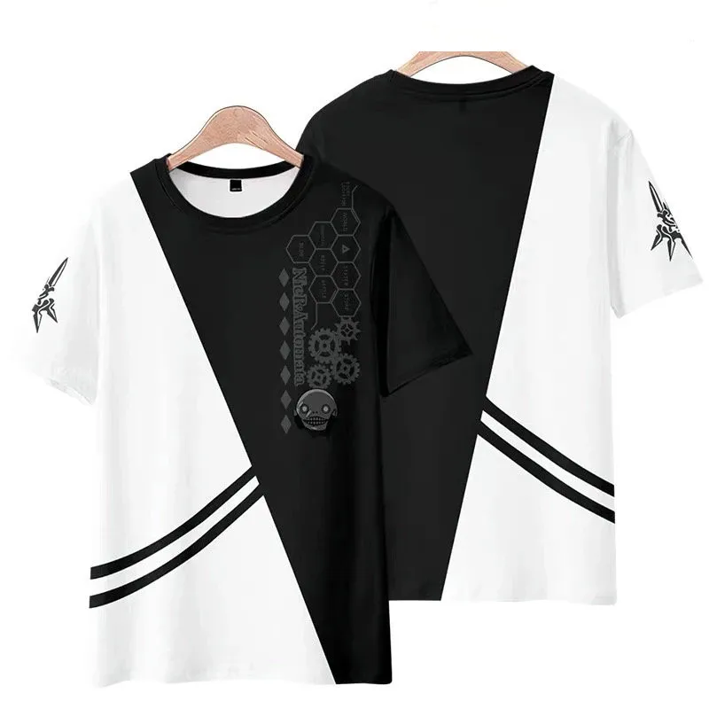 2024 Hot Game NieR:Automata 3D Digital Printing T-shirt Women Men Summer Short Sleeve Funny Tshirt Graphic Tees Cosplay Costume 4