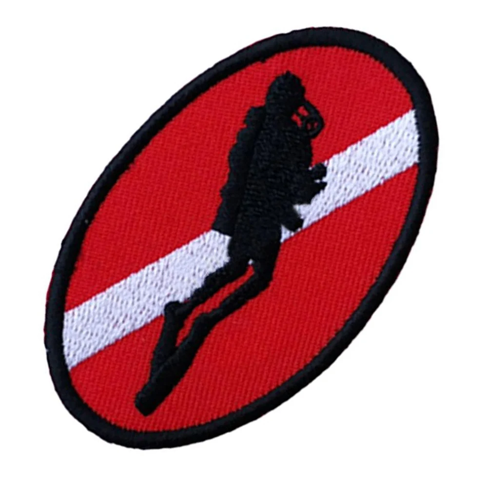 

Dive Flag Badge Patch Scuba Diving Dive Iron On Embroidered Dive Flag Patch 7X4.5cm For Scuba Diver Keepsake